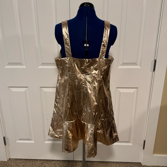 NWT Mare Mare x Anthropologie Metallic V-neck Dress sz 1X - Picture 7 of 11